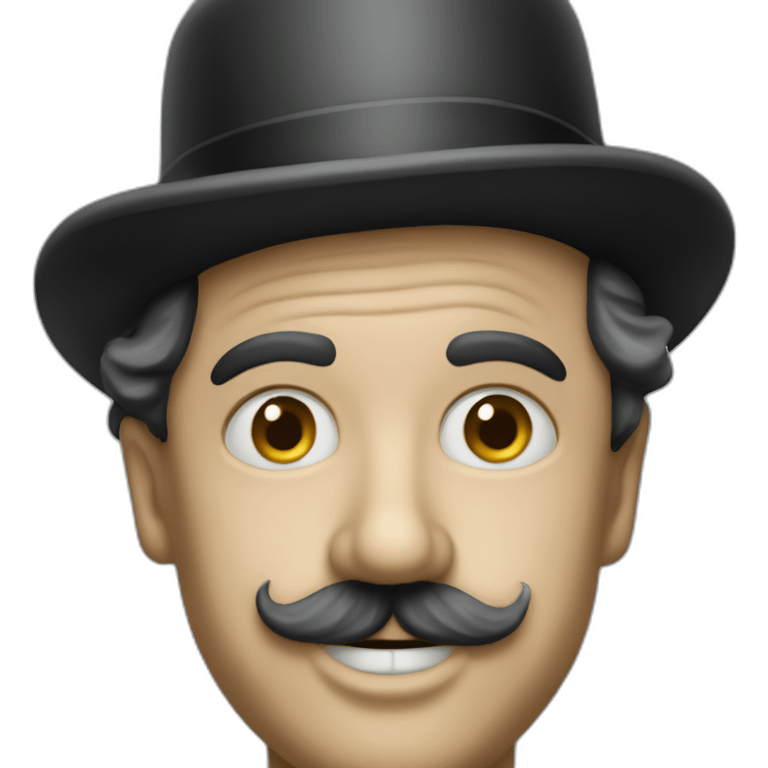 Charlie Chaplin sans chapeau emoji