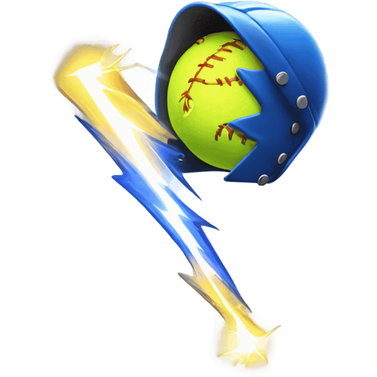 Softball lightning emoji