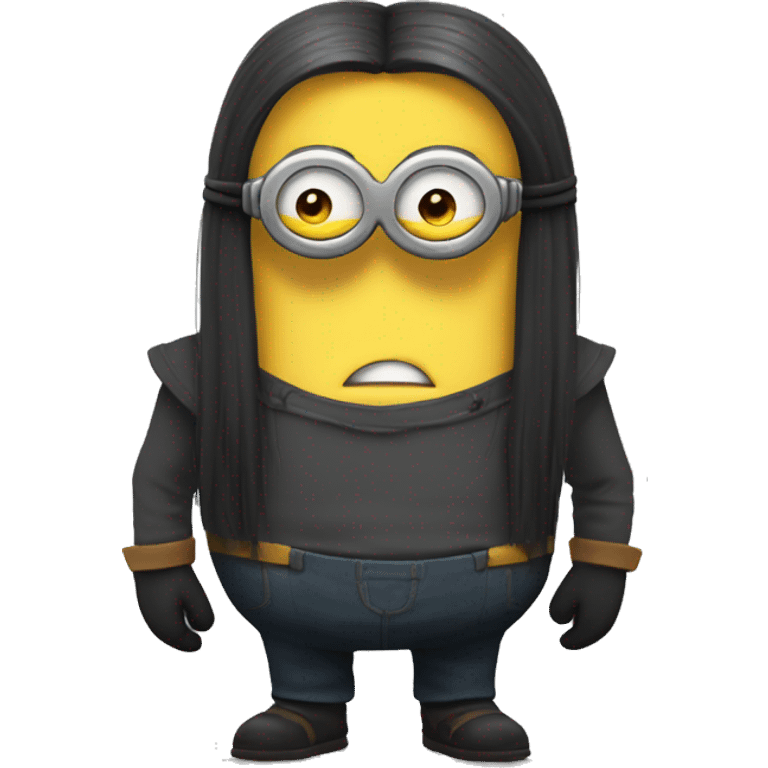 despicable 4 character mega minion with long brown hair emoji