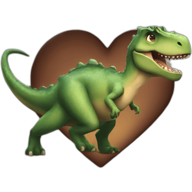 Dinosaures sexy coeur emoji