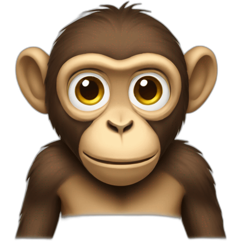 smart monkey full body emoji