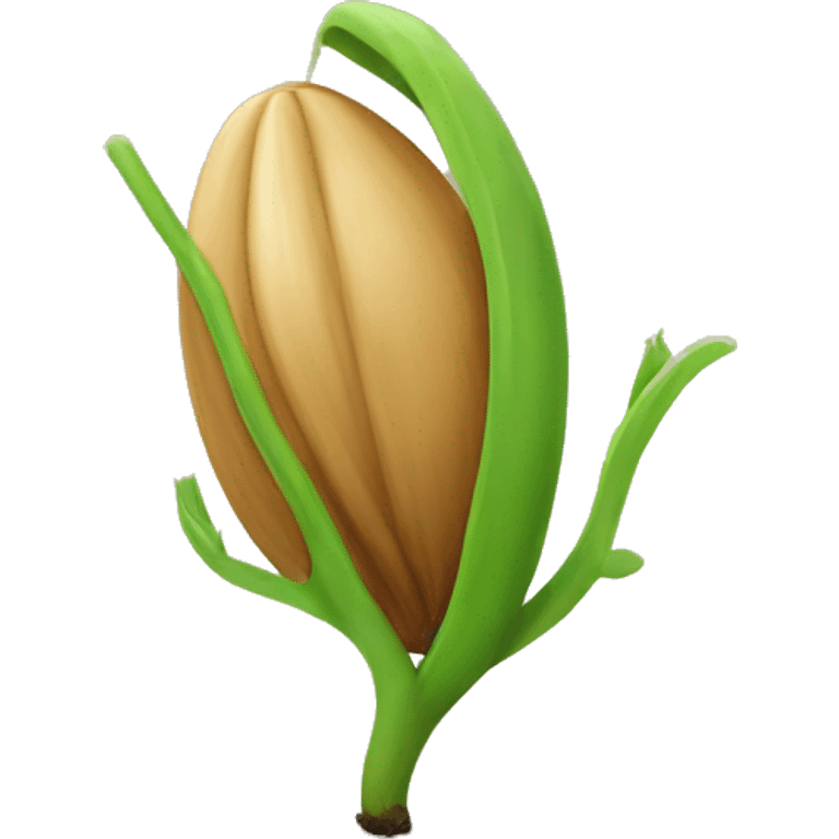 a seed which is just about to grow emoji