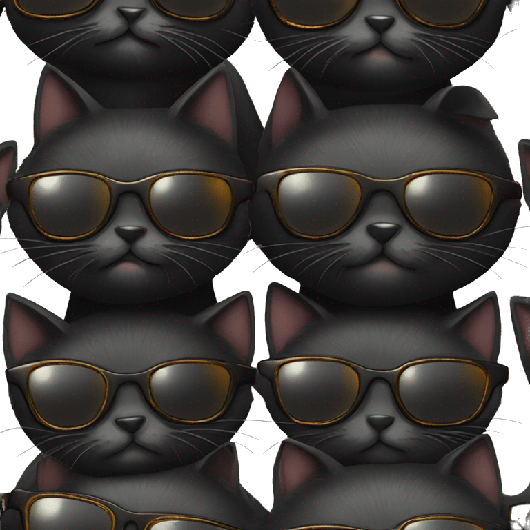 Black Cat with sunglasses emoji