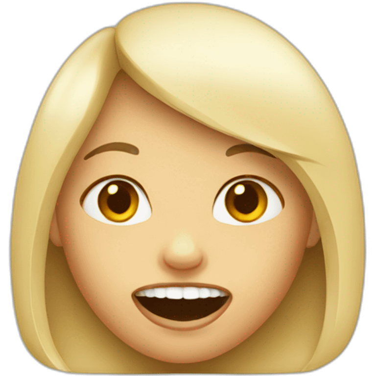 Girl with hole tooth  emoji