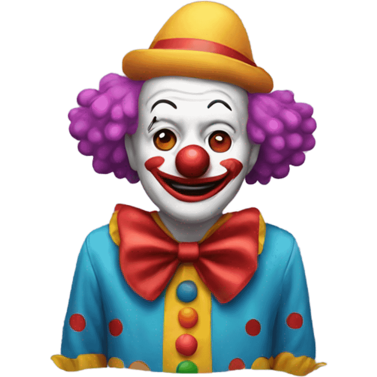 Clown holding head down emoji