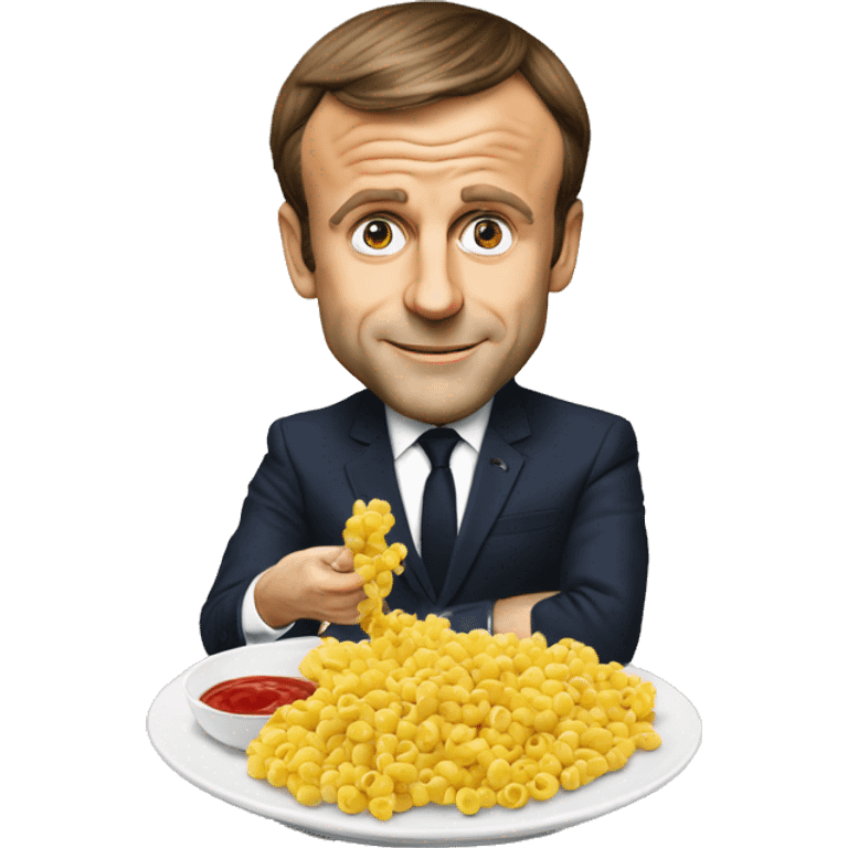 emmanuel macron qui mange des nems emoji