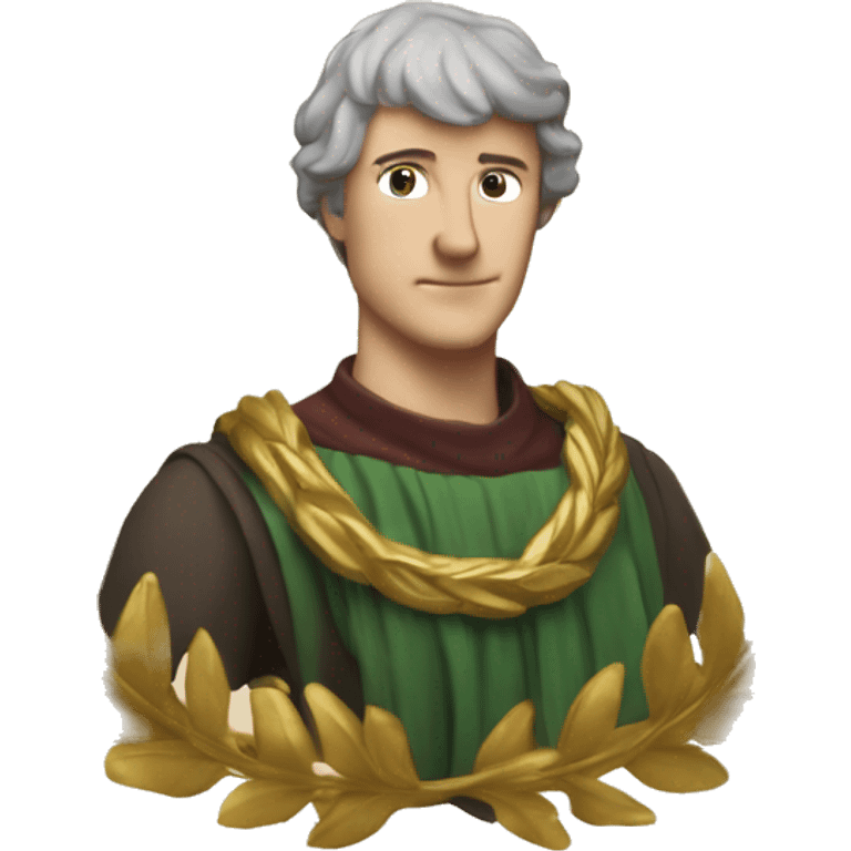 Petrarch holds a golden laurel wreath in his hand emoji