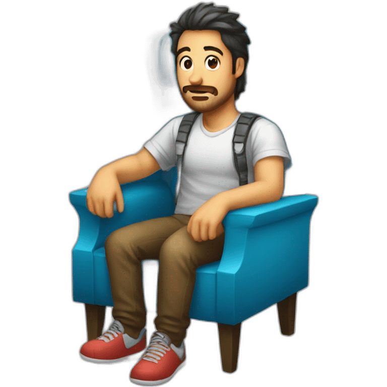 Gamer avec une chaise emoji