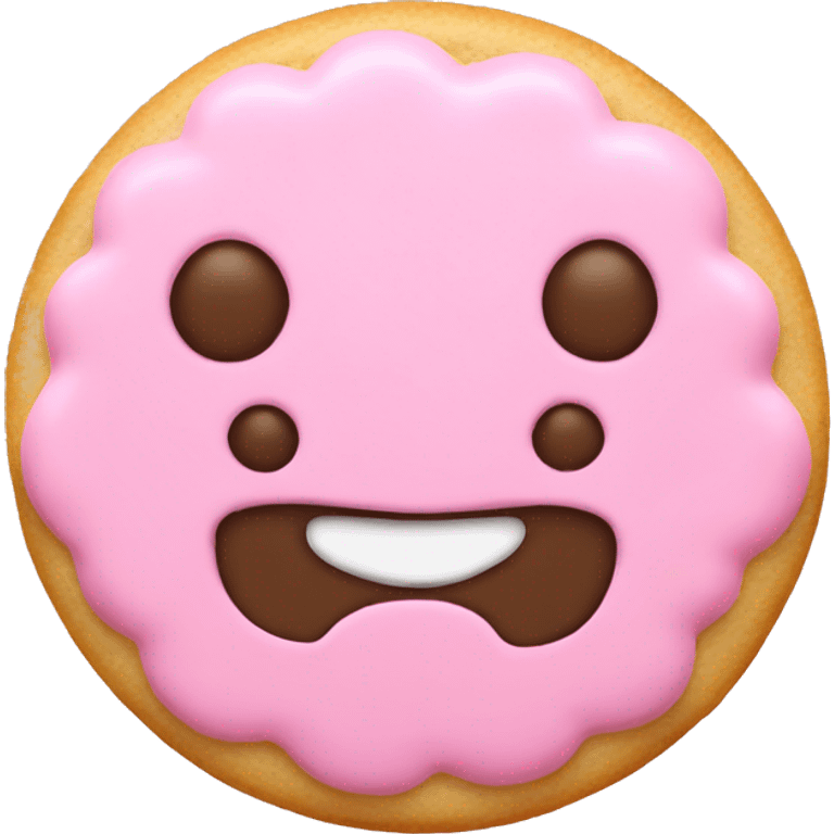 Pink sugar cookie emoji