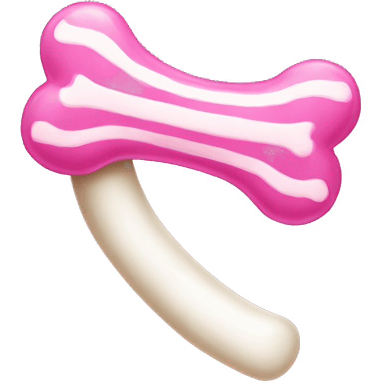 pink candy bone emoji