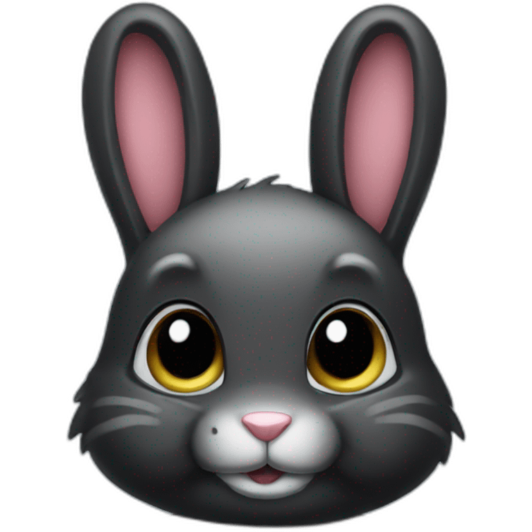 dark cute rabbbit emoji