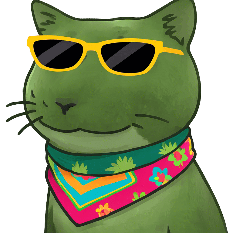 Cat with sunglasses emoji