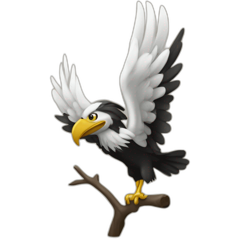 drapeau de la prusse ennoire et blanc avec un aigle emoji