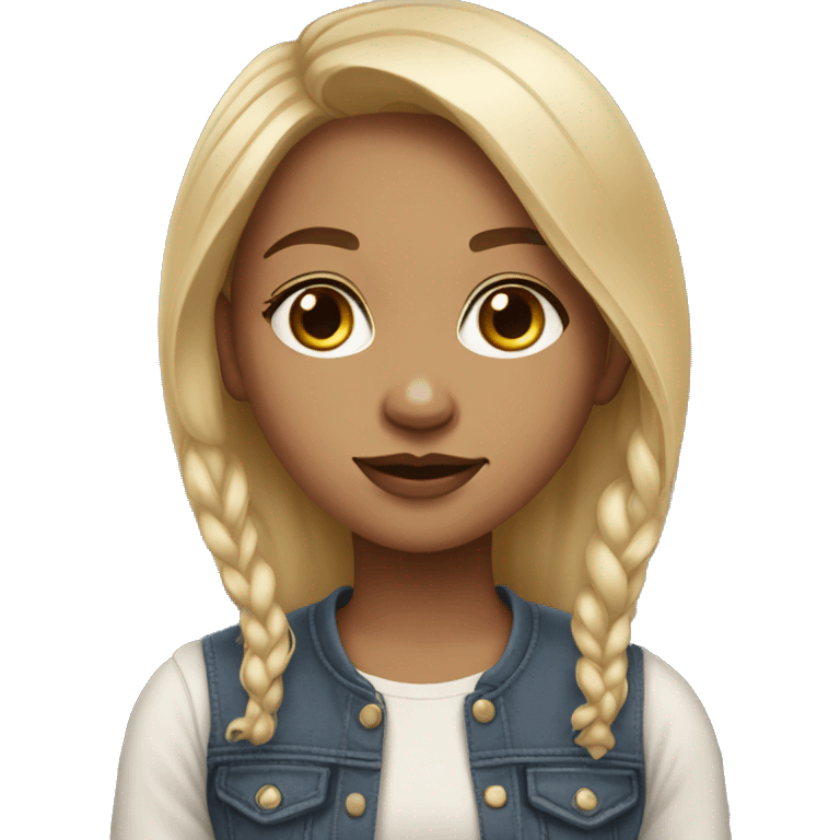 realistic portrait of light-skinned girl emoji