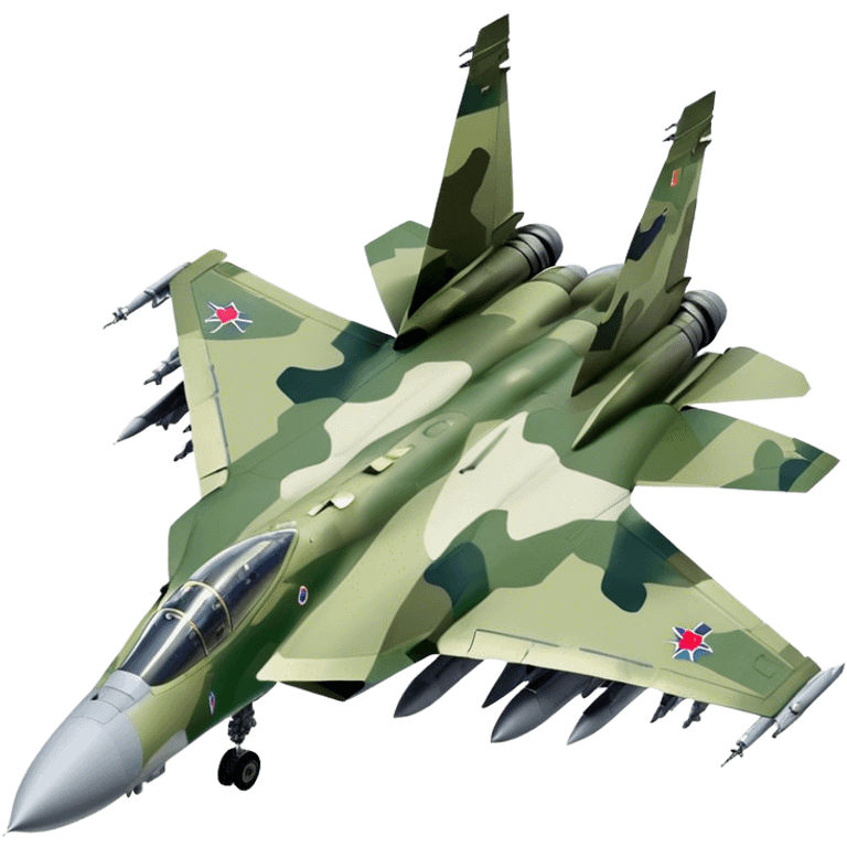 SU-35 Jet - Sukhoi (Model Year: 2020) (Iconic colour: Camouflage green) emoji