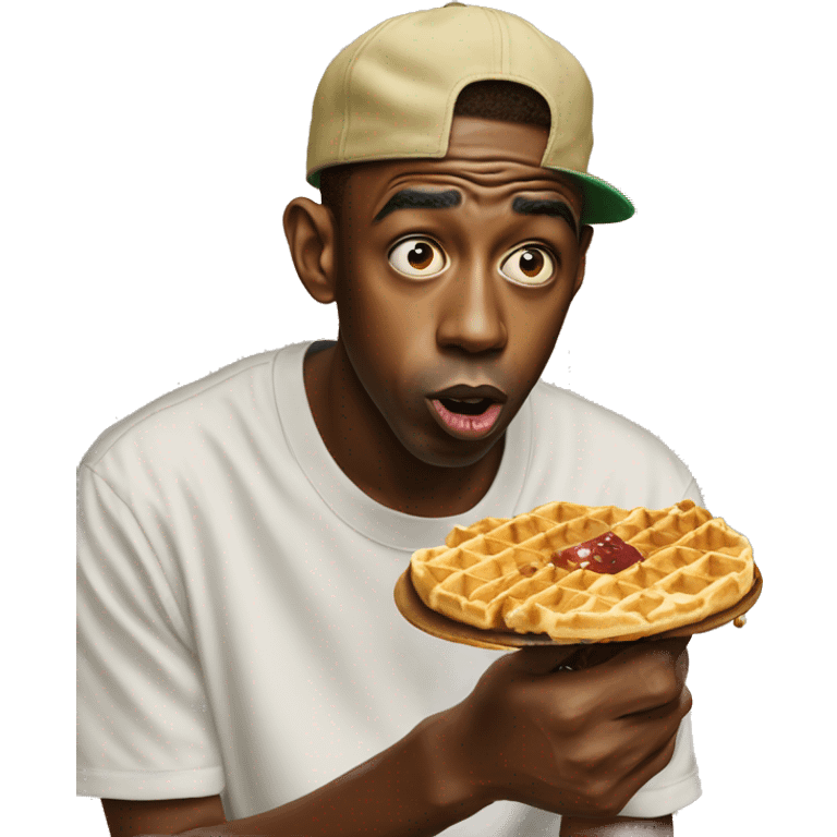 tyler the creator eating a waffle  emoji