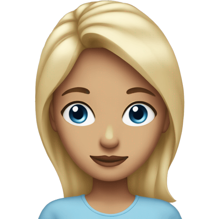 blue eyed mom blonde daughter emoji