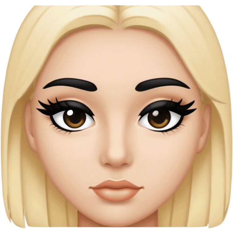 black mascara emoji