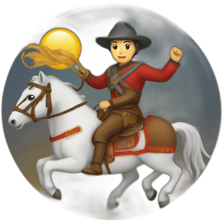 kyrgyz on the horse emoji