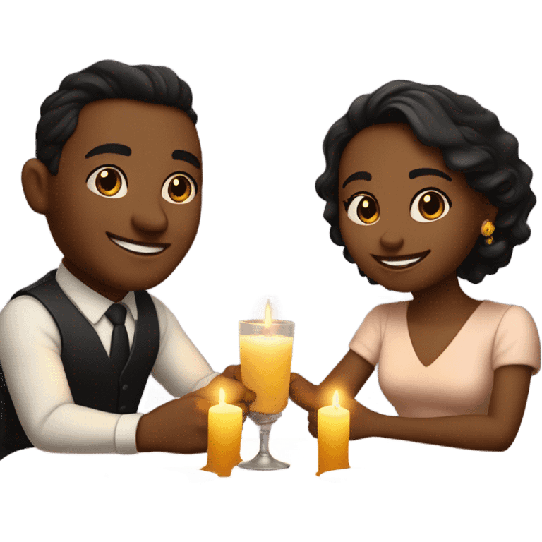 cute couple on date night  emoji