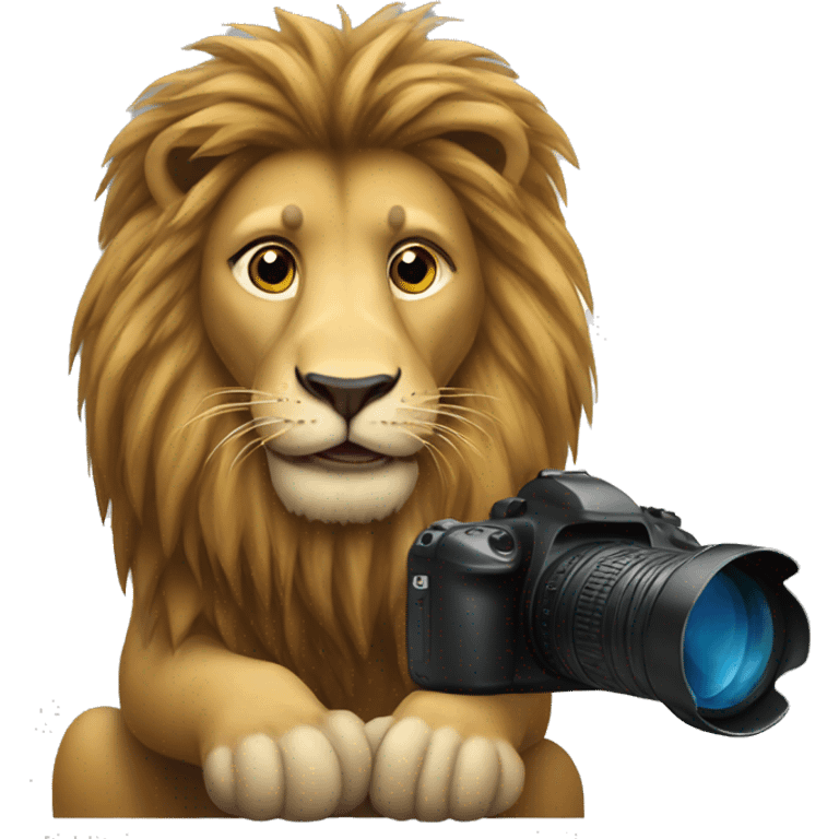 Lion photographer emoji