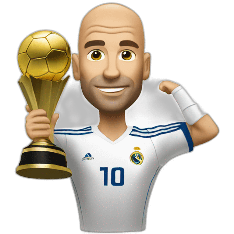 Zidane with the ballon d’or  emoji