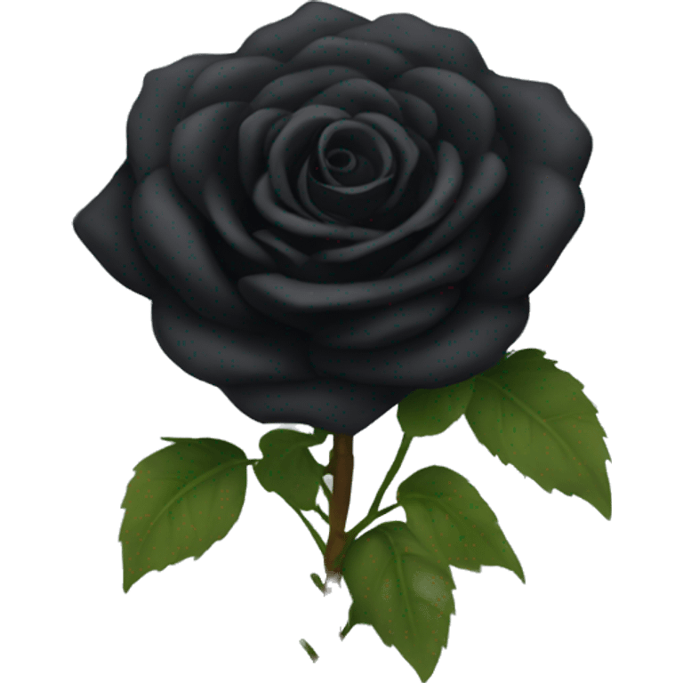 black rose boquet emoji