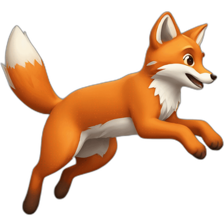 fox jumping emoji