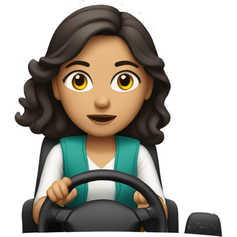 Mexican girl driving  emoji