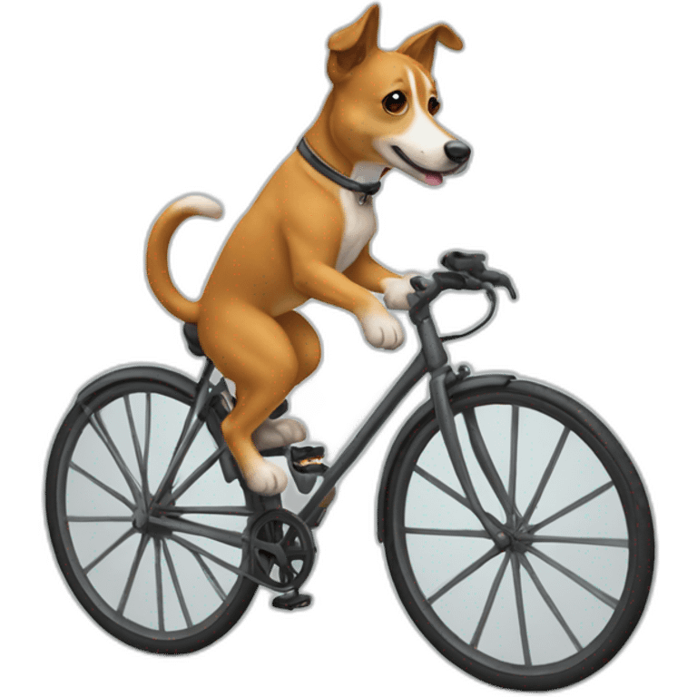 Chien qui fait du velo emoji