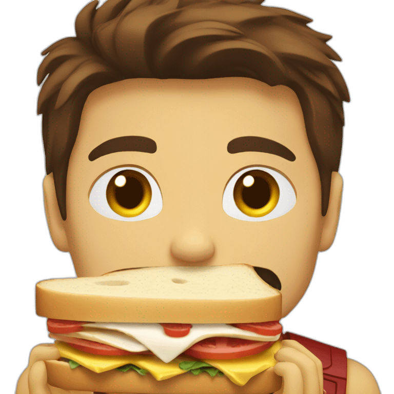 Iron man eat a sandwich  emoji