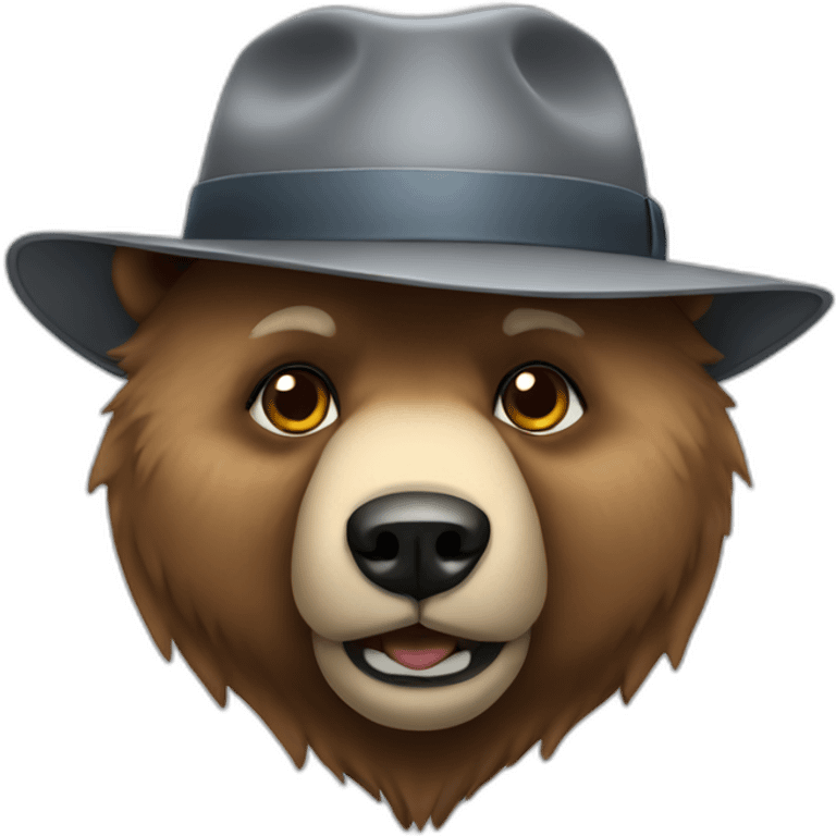 bear with a grey fedora emoji