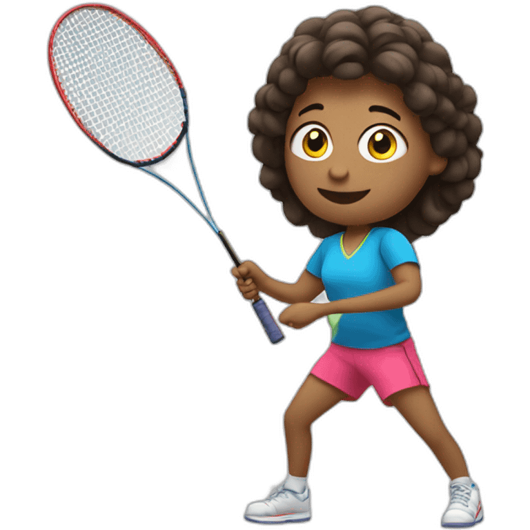 me playing badminton emoji