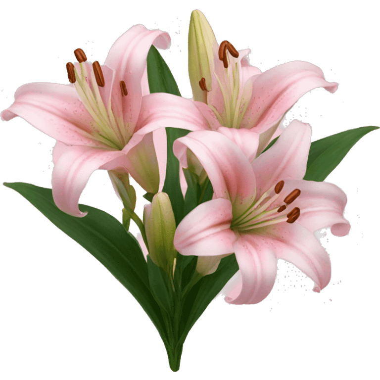 light pink lilies emoji