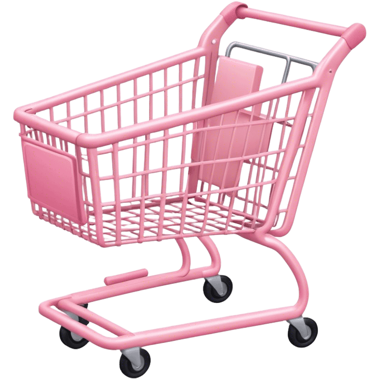 Pale pink empty shopping cart emoji