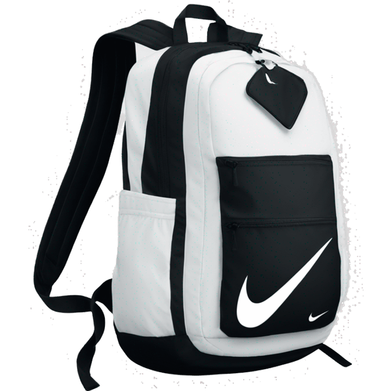 Nike bookpack black white Nike emoji