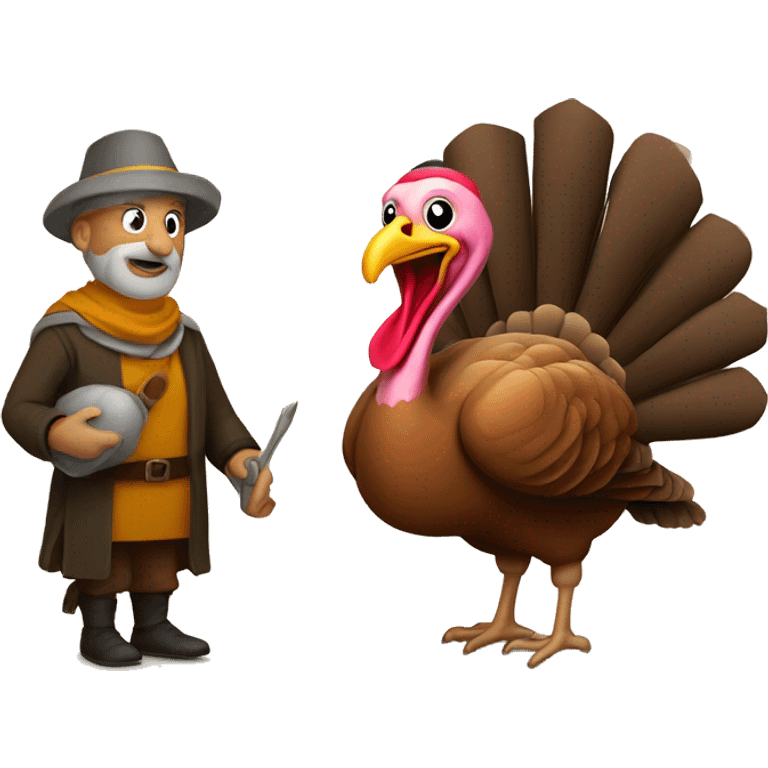 Turkey with pilgrims  emoji