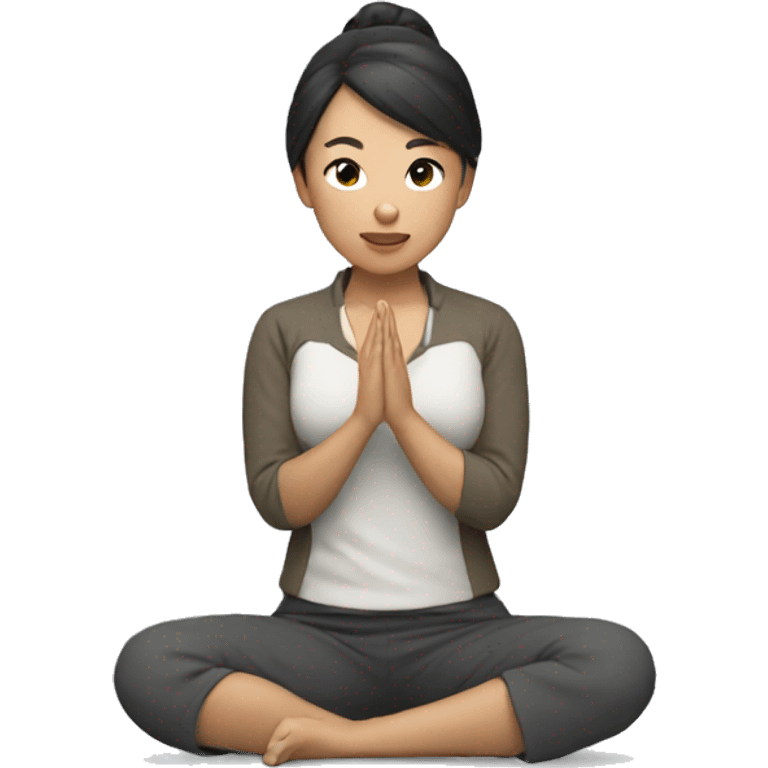 asian woman kneeling  emoji