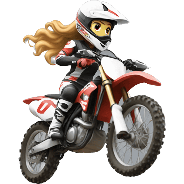 Strawberry blonde motocross women emoji