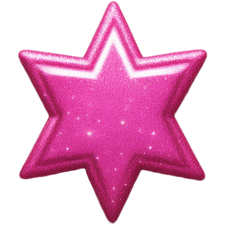 Pink glittery Jewish star emoji