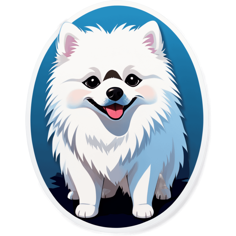 Cute American Eskimo emoji