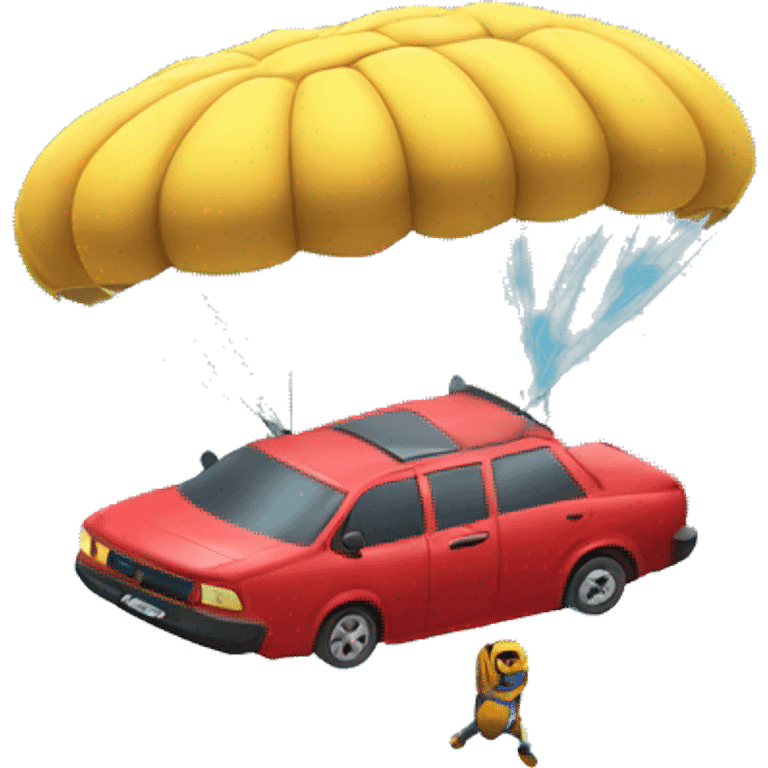 sad car skydiving emoji