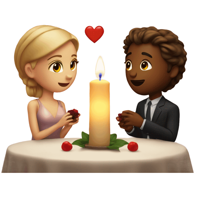 Hyper Realistic Romantic candlelit date emoji