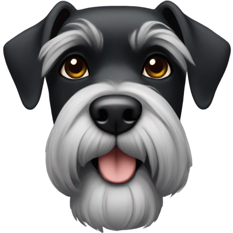 Black schnauzer with no beard  emoji