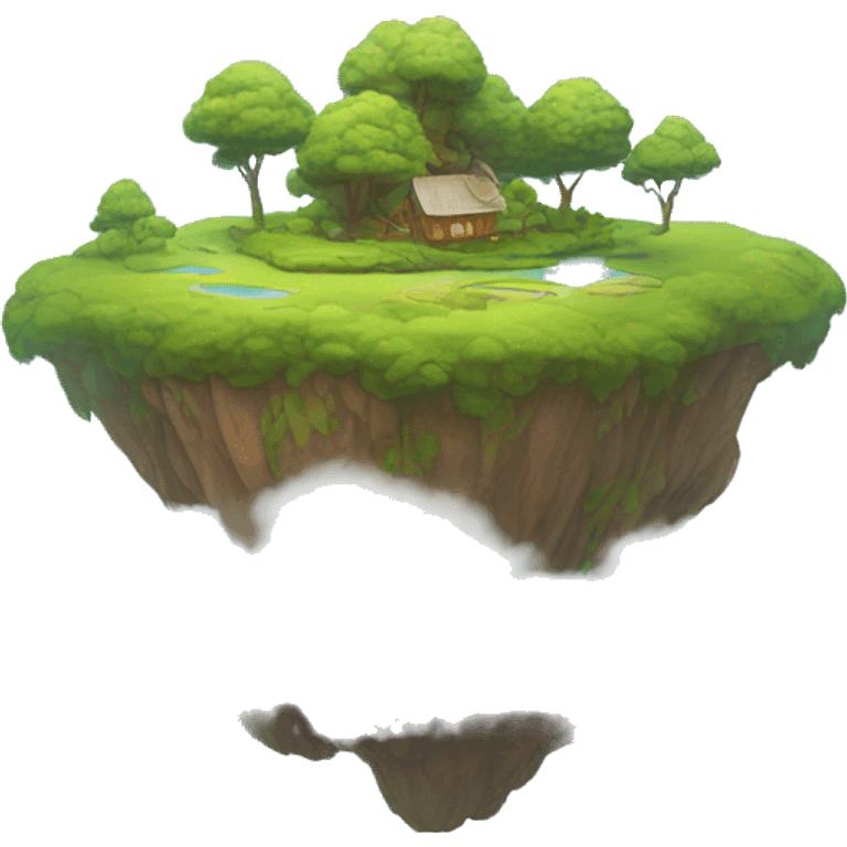 Floating island in the clouds emoji