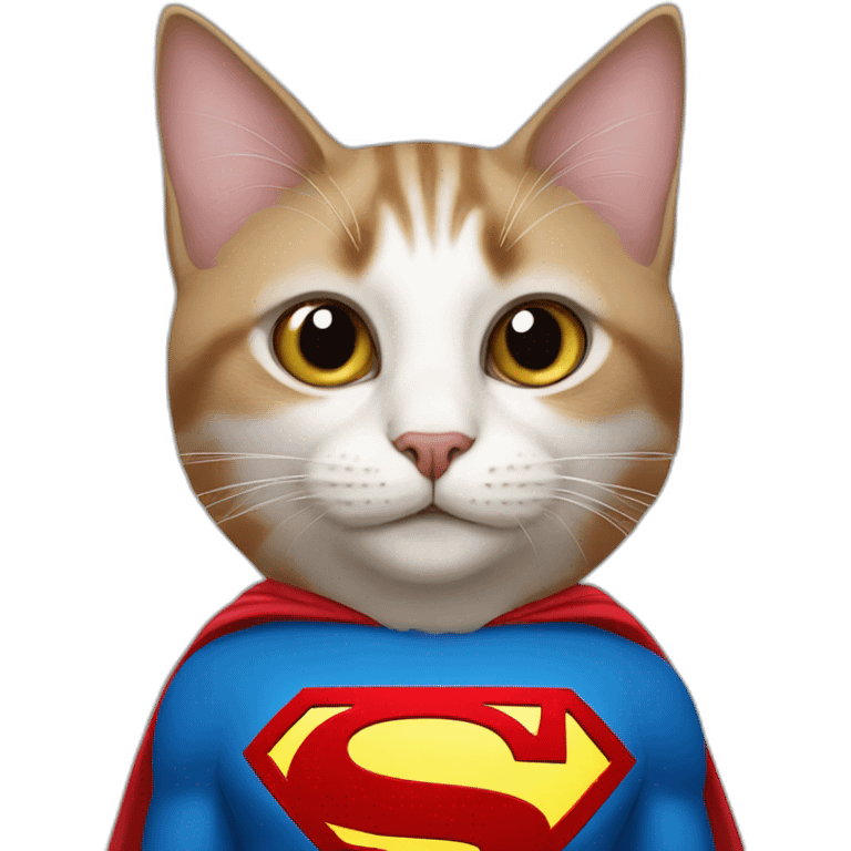 Cat with a superman emoji