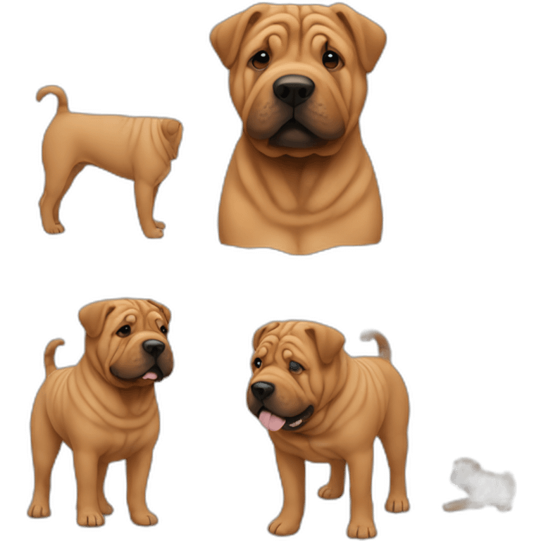 brown Sharpei emoji