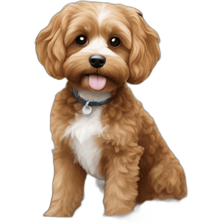 Cavapoo in the forest emoji