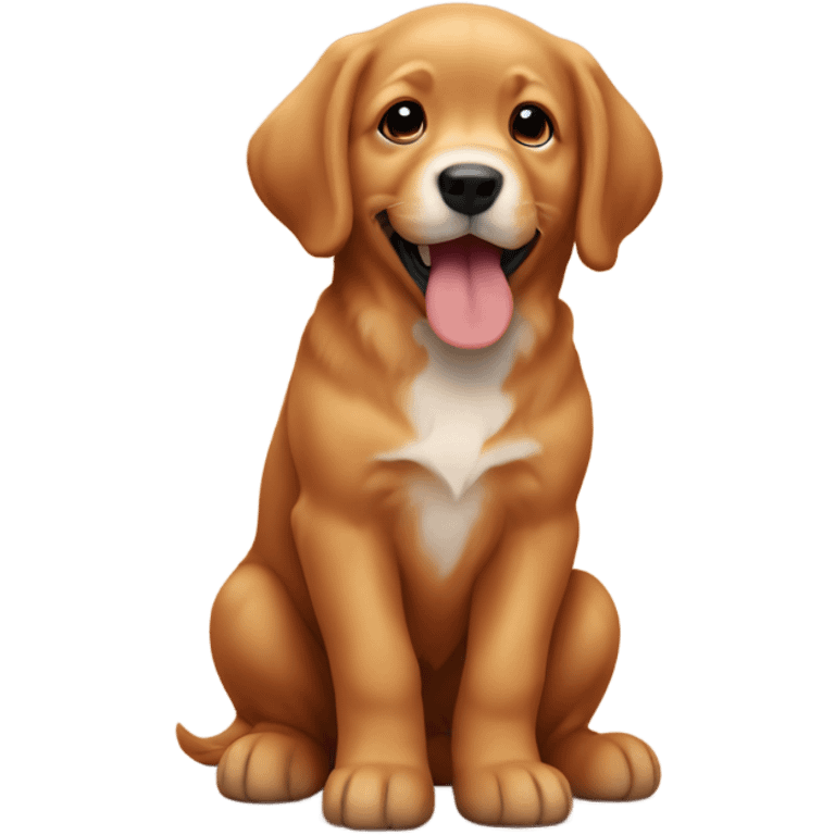 Adorable red retriever puppy emoji