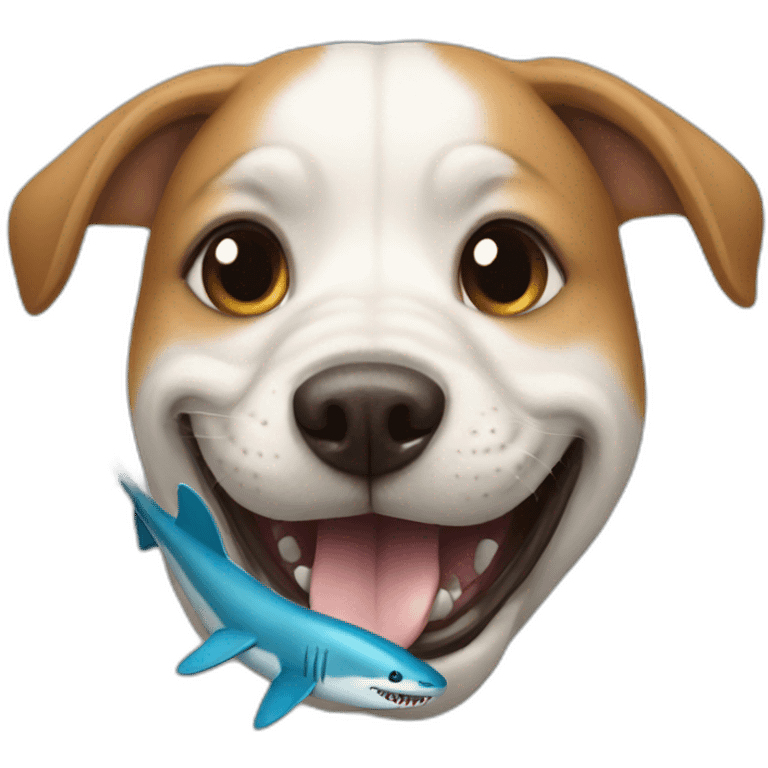 dog with shark emoji